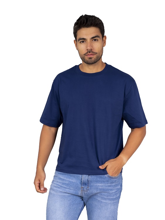 POLO COLOR ENTERO BOXFITT _ AZUL ACERO