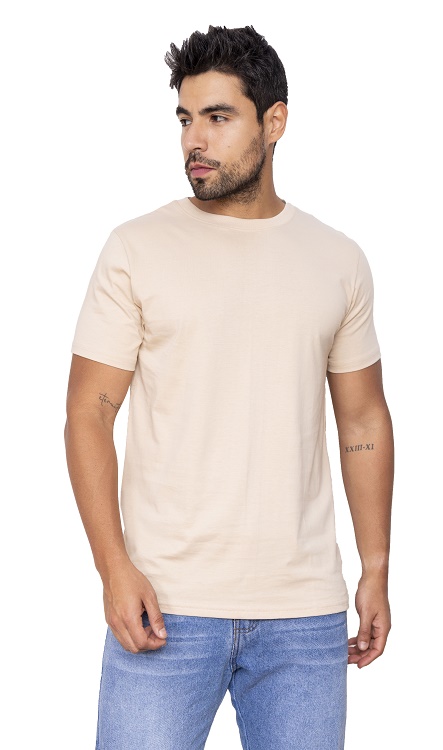POLO BASICO MANGA CORTA BEIGE - 1