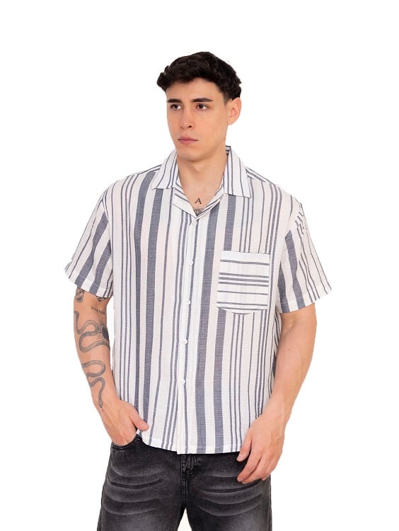 CAMISA DE LINO GRIS - 1