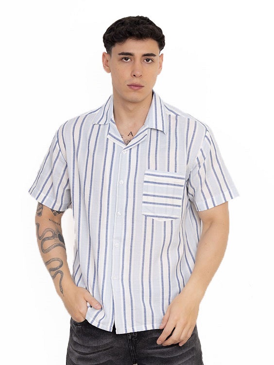 CAMISA LINO CELESTE - 1