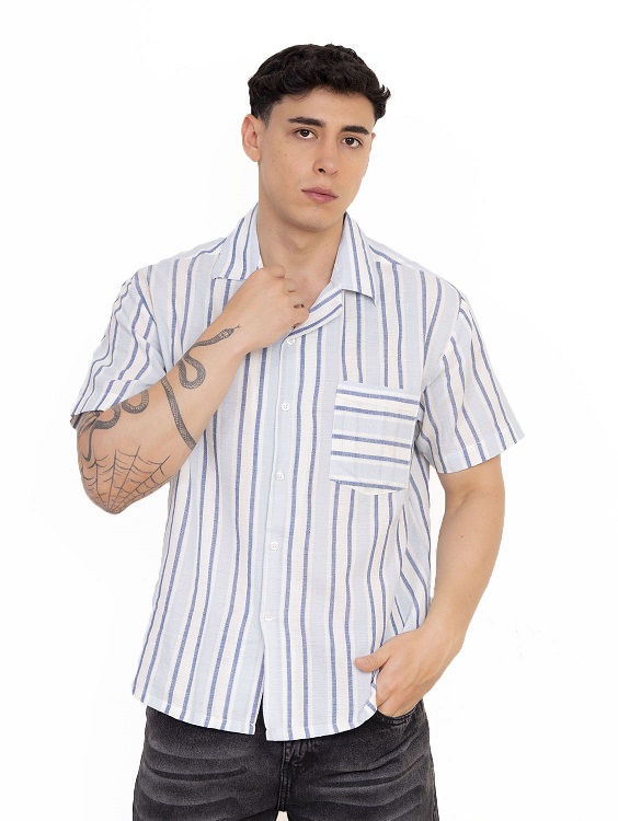 CAMISA LINO CELESTE - 2