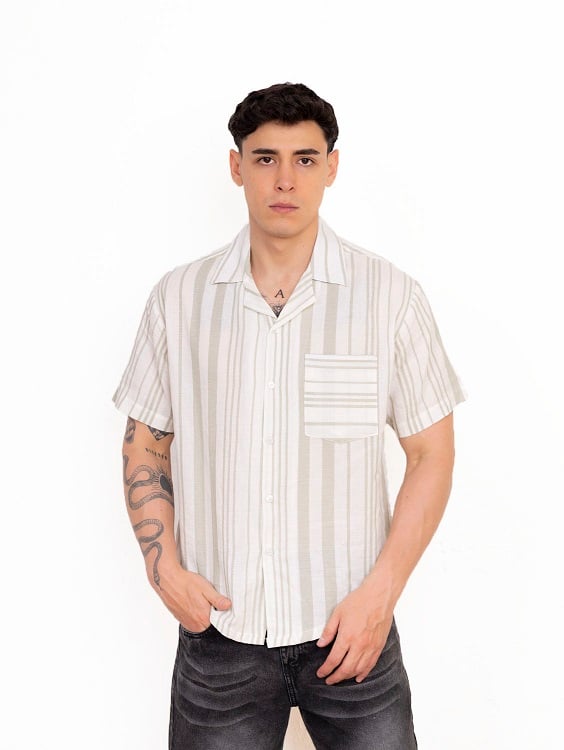 CAMISA DE LINO VERDE - 1