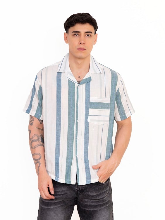 CAMISAS DE LINO VERDE JADE - 1
