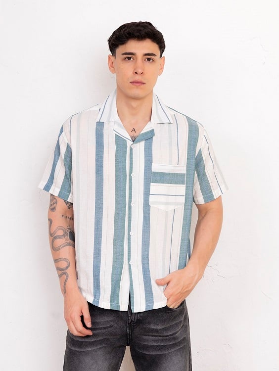 CAMISAS DE LINO VERDE JADE - 1
