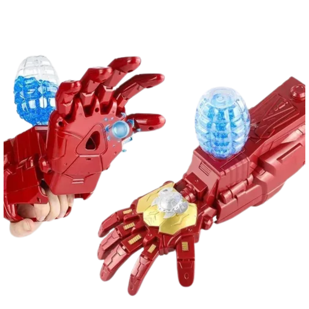 BRAZO IRON MAN LANZADOR DE HIDROGEL / JUGUETE PARA NIÑOS + ACCESORIOS LENTES Y MÁS - 7