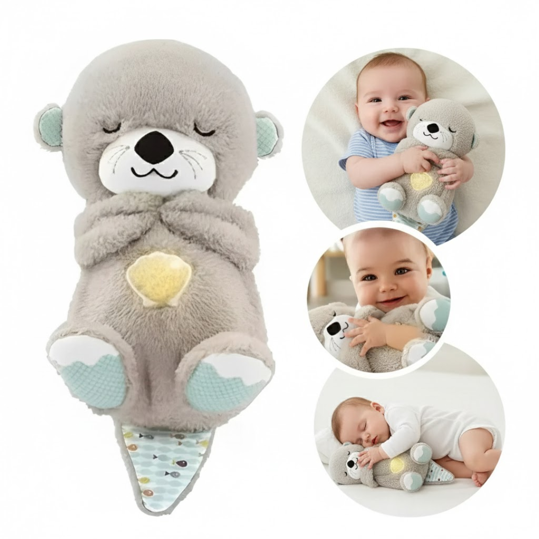 PELUCHE NUTRIA DORMILONA RESPIRA, LUZ CÁLIDA Y MUSICAL PERFECTA PARA BEBÉS Y NIÑOS / HORA DE DORMIR - 1
