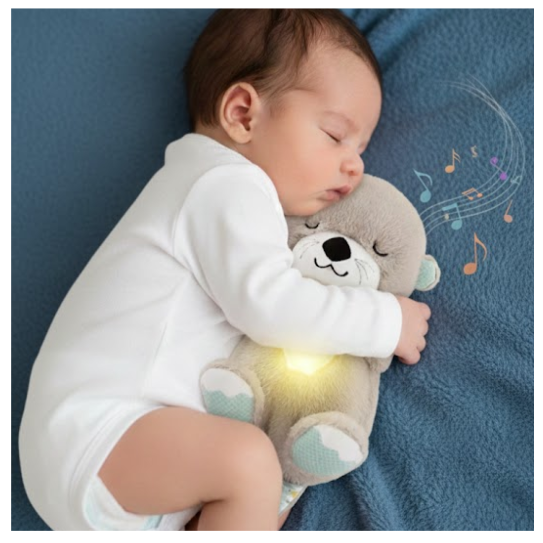 PELUCHE NUTRIA DORMILONA RESPIRA, LUZ CÁLIDA Y MUSICAL PERFECTA PARA BEBÉS Y NIÑOS / HORA DE DORMIR - 2