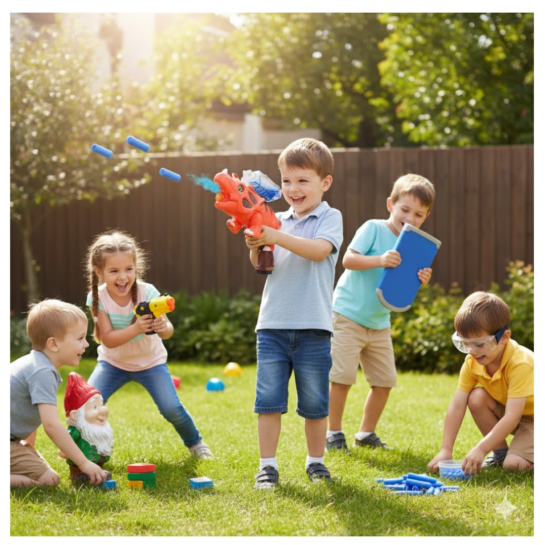 ¡DINOSAURIO ROJOLANZADOR DE HIDROGEL CON LUZ Y DIVERSIÓN ASEGURADA! JUGUETE PARA NIÑOS / DARDOS, ACCESORIOS Y MÁS - 5