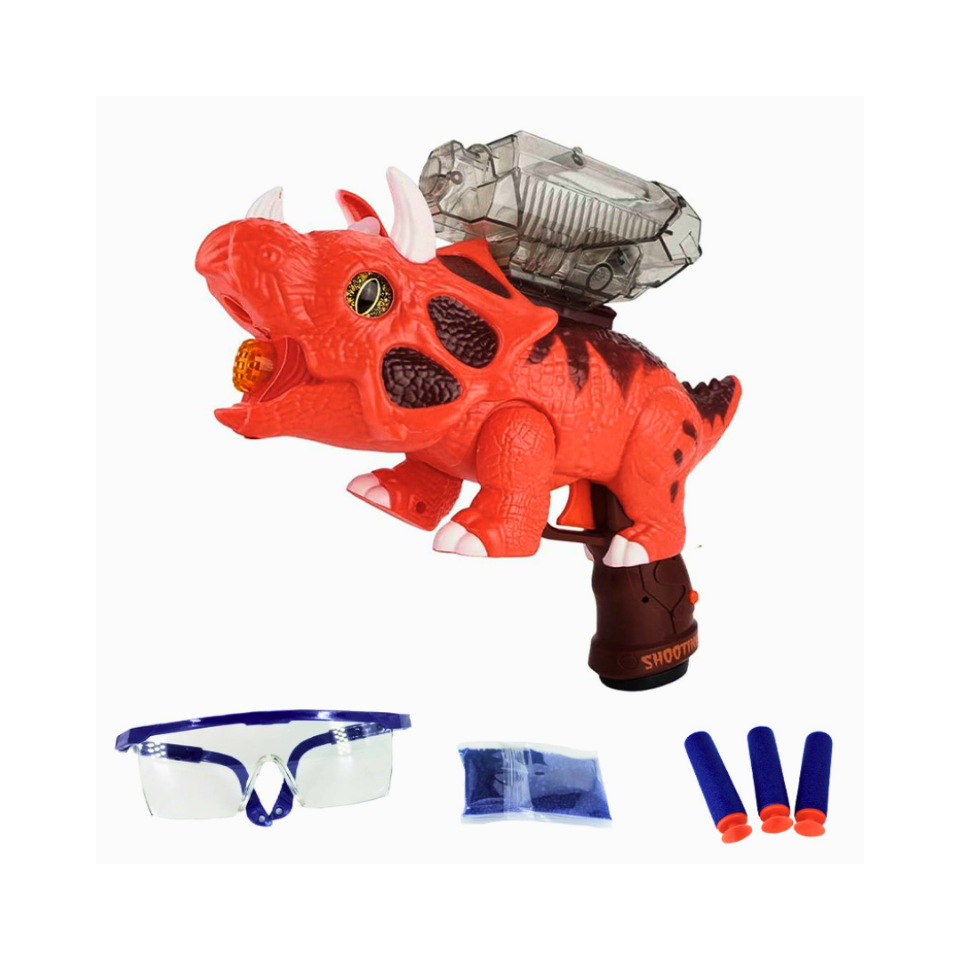 ¡DINOSAURIO ROJOLANZADOR DE HIDROGEL CON LUZ Y DIVERSIÓN ASEGURADA! JUGUETE PARA NIÑOS / DARDOS, ACCESORIOS Y MÁS - 6