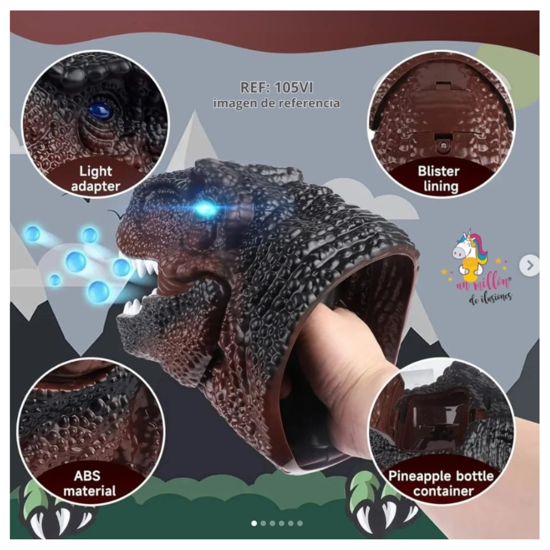 PISTOLA LANZADOR DE HIDROGEL DINOSAURIO CON DARDOS Y ACCESORIOS - 6