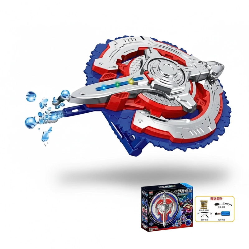 Escudo con Espada Desmontable y Lanza Balines de Hidrogel – Recargable Estilo Capitán América - 1
