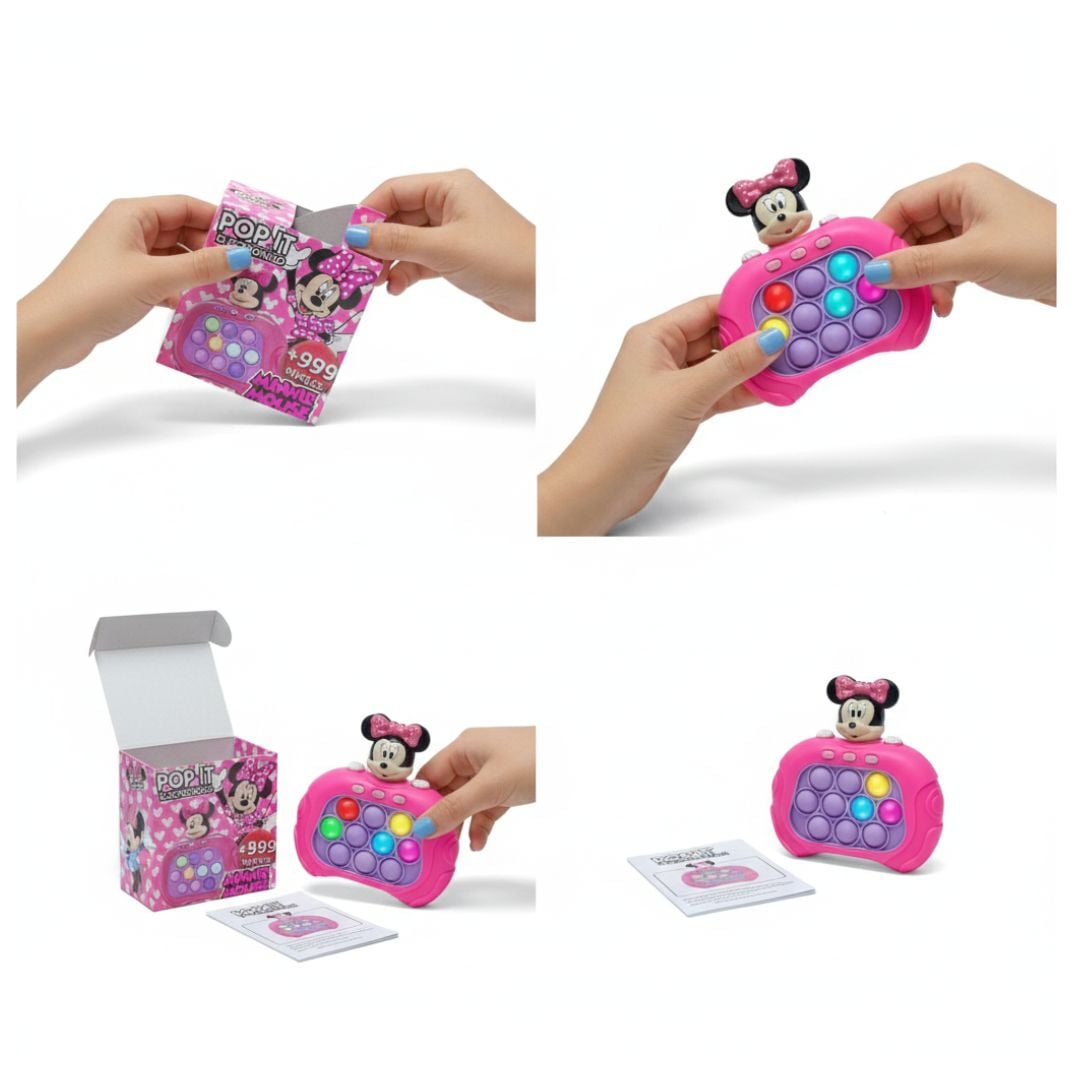 JUGUETE MINNIE MOUSE POP IT MUSICAL CON PANTALLA + DIVERSIÓN EN NIVELES +900 NIVELES - 3