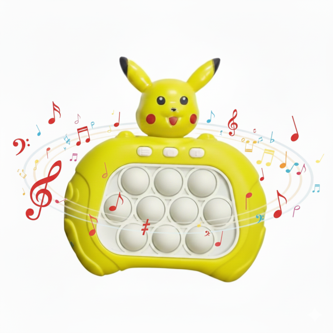 JUGUETE PIKACHU POP IT MUSICAL CON PANTALLA + DIVERSIÓN EN NIVELES +900 NIVELES - 1