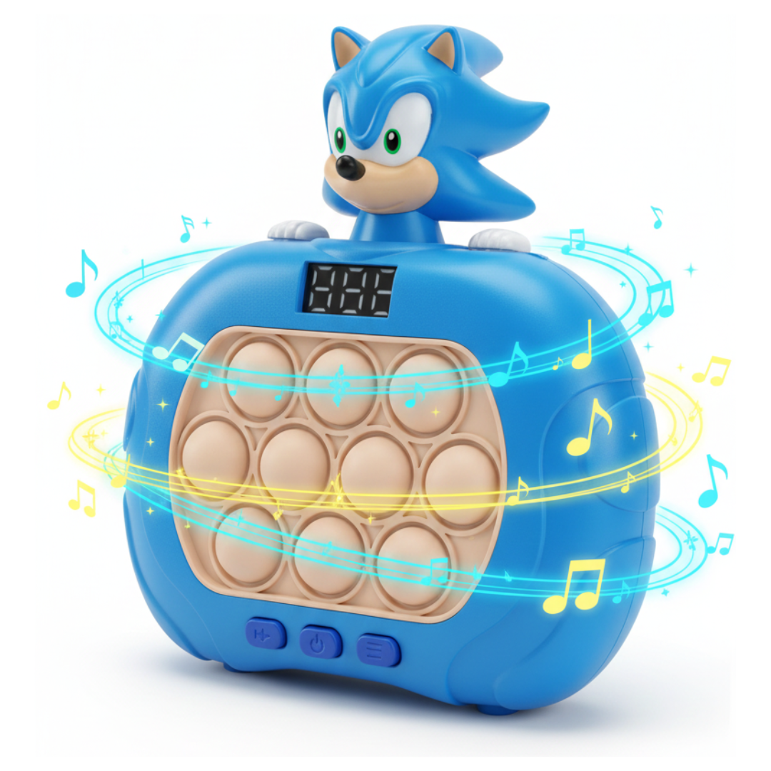 JUGUETE SONIC POP IT MUSICAL CON PANTALLA + DIVERSIÓN EN NIVELES +900 NIVELES - 1