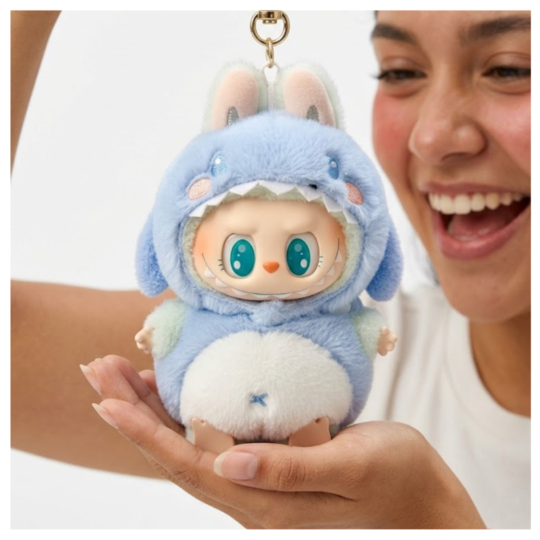 LABUBU MUSICAL + ROPA TIBURON MINI PELUCHE LLAVERO DISEÑO SORPRESA PARA NIÑOS Y ADULTOS / CUTE KAWAII AESTHETIC - 3