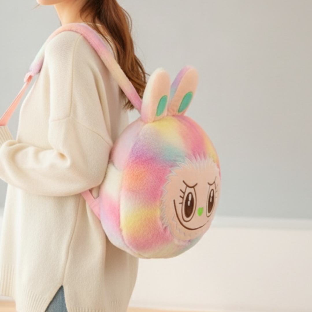 INCREÍBLE PELUCHE LABUBU VERDE 4 EN 1 / ALMOHADA MANTA PELUCHE Y BOLSILLOS / COMODIDAD Y SUEÑO EN UN SOLO PELUCHE - 5
