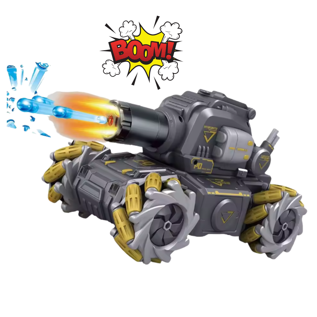 SUPER TANQUE AMARILLO RESISTENCIA LANZADOR DE HIDROGEL CON DOBLE CONTROL REMOTO CON LUZ LED - 1