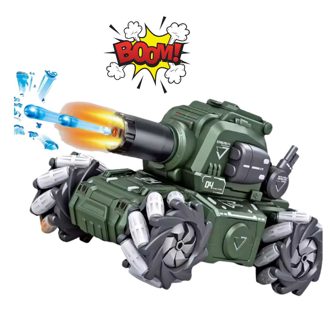 SUPER TANQUE VERDE RESISTENCIA LANZADOR DE HIDROGEL CON DOBLE CONTROL REMOTO CON LUZ LED - 1