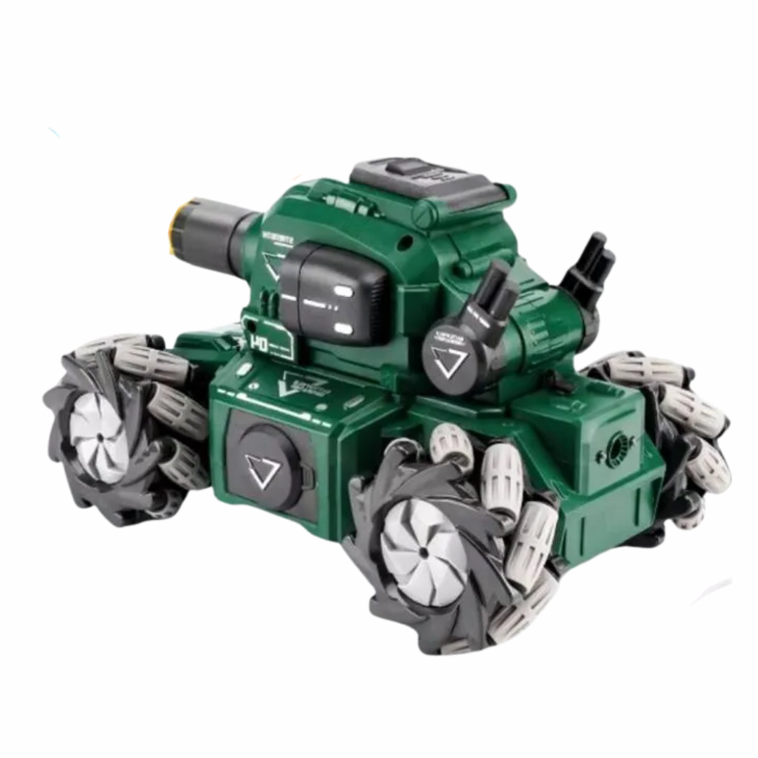 SUPER TANQUE VERDE RESISTENCIA LANZADOR DE HIDROGEL CON DOBLE CONTROL REMOTO CON LUZ LED - 2