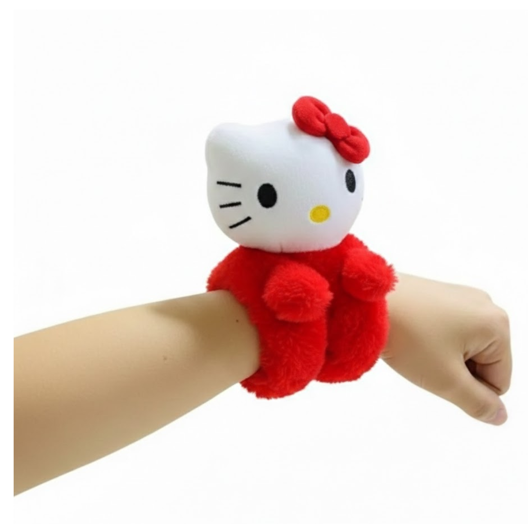 BRAZALETE MUSICAL HELLO KITTY ESTILO SLAP PARA NIÑOS Y ADULTOS / KAWAII PULSERA PELUCHE 3D - 1