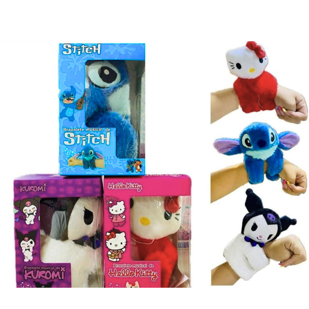 PACK BRAZALETES MUSICALES - KUROMI Y KITTY - DISEÑO SLAP - 5
