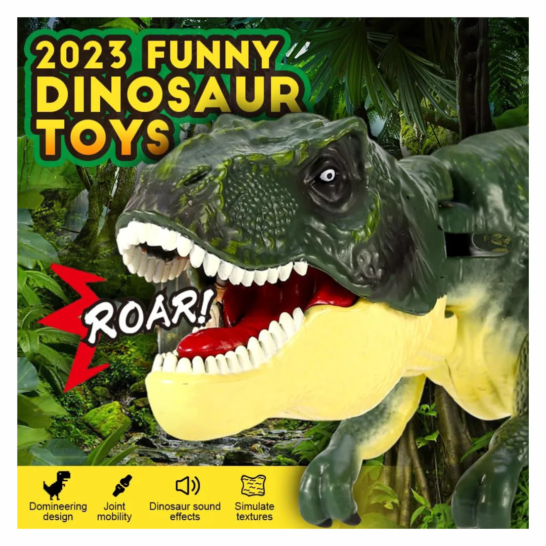 DINO ZAZA ROAR ROAR JUGUETE VIRAL TIKTOK PARA NIÑOS Y ADULTOS LUCES SONIDO REALISTA - 2