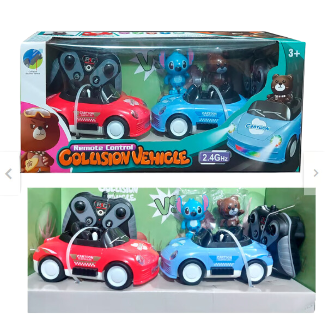 CARRITO CHOCÓN CON SONIDO SÚPER DIVERSIÓN CON 2 MUÑEQUITOS / JUGUETE ELECTRÓNICO PARA NIÑOS / 2 JUGADORES, LUCES Y BOTA HUMO - 5