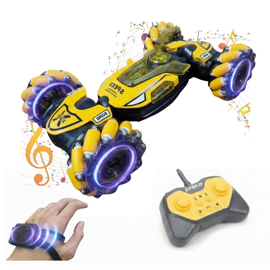 CARRO A CONTROL REMOTO JUGUETE PARA NIÑOS STUNT WOLVERINE | LUCES GIRO DE 360° Y ACROBÁTICOS - 1