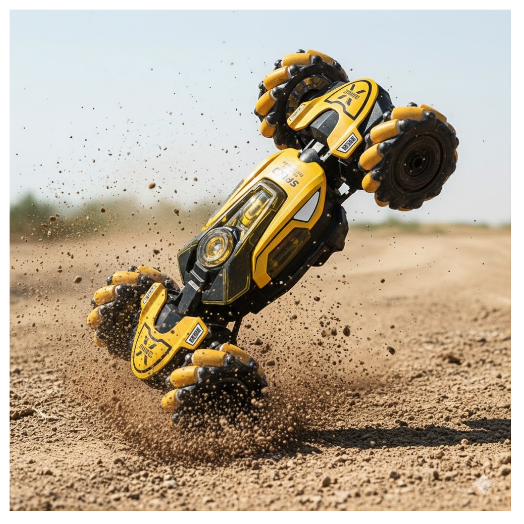 CARRO A CONTROL REMOTO JUGUETE PARA NIÑOS STUNT WOLVERINE | LUCES GIRO DE 360° Y ACROBÁTICOS - 3