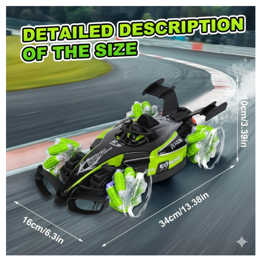 CARRO A CONTROL REMOTO RACING CAR SPRAY PARA NIÑOS / CONTROL SENSOR DE MANO / EFECTO HUMO ACROBACIAS Y LUCES - 4