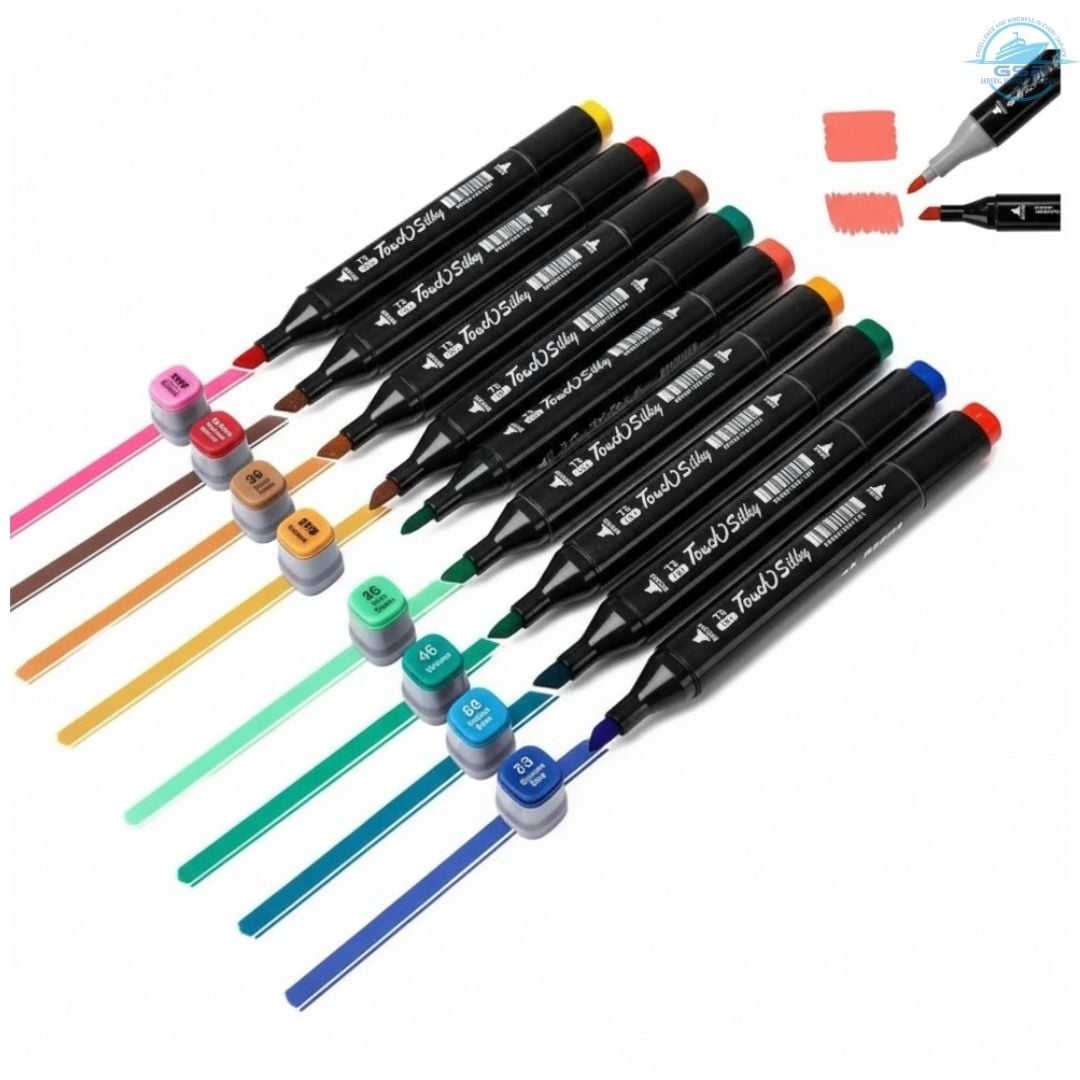 PLUMONES CAPIBARA 24 PIEZAS CON ESTUCHE DISEÑO KAWAII - 1