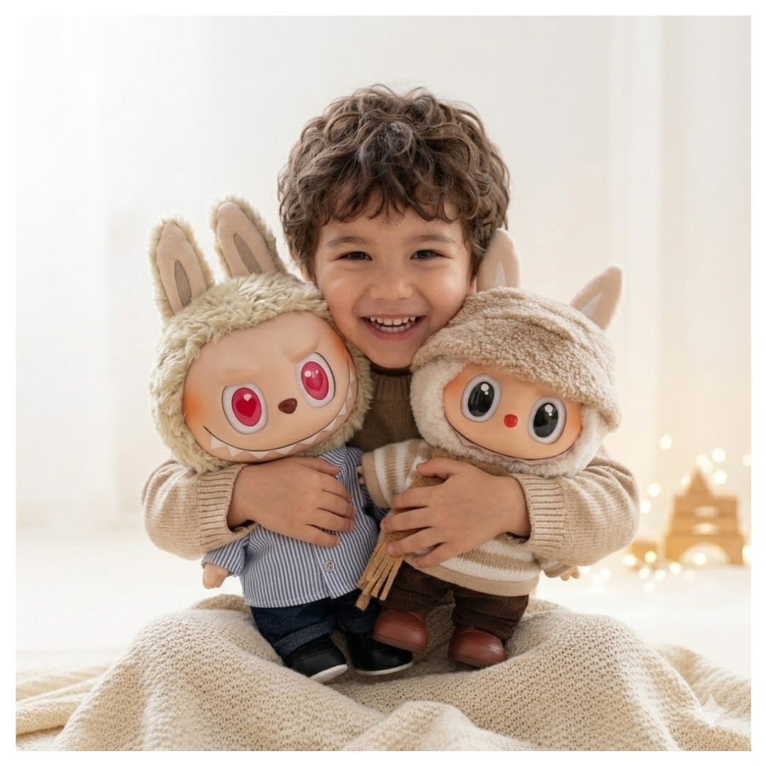 LABUBU PELUCHE PARA NIÑOS Y ADULTOS / HAVE A SEAT DUPE PELUCHE GRANDE 30CM - 2