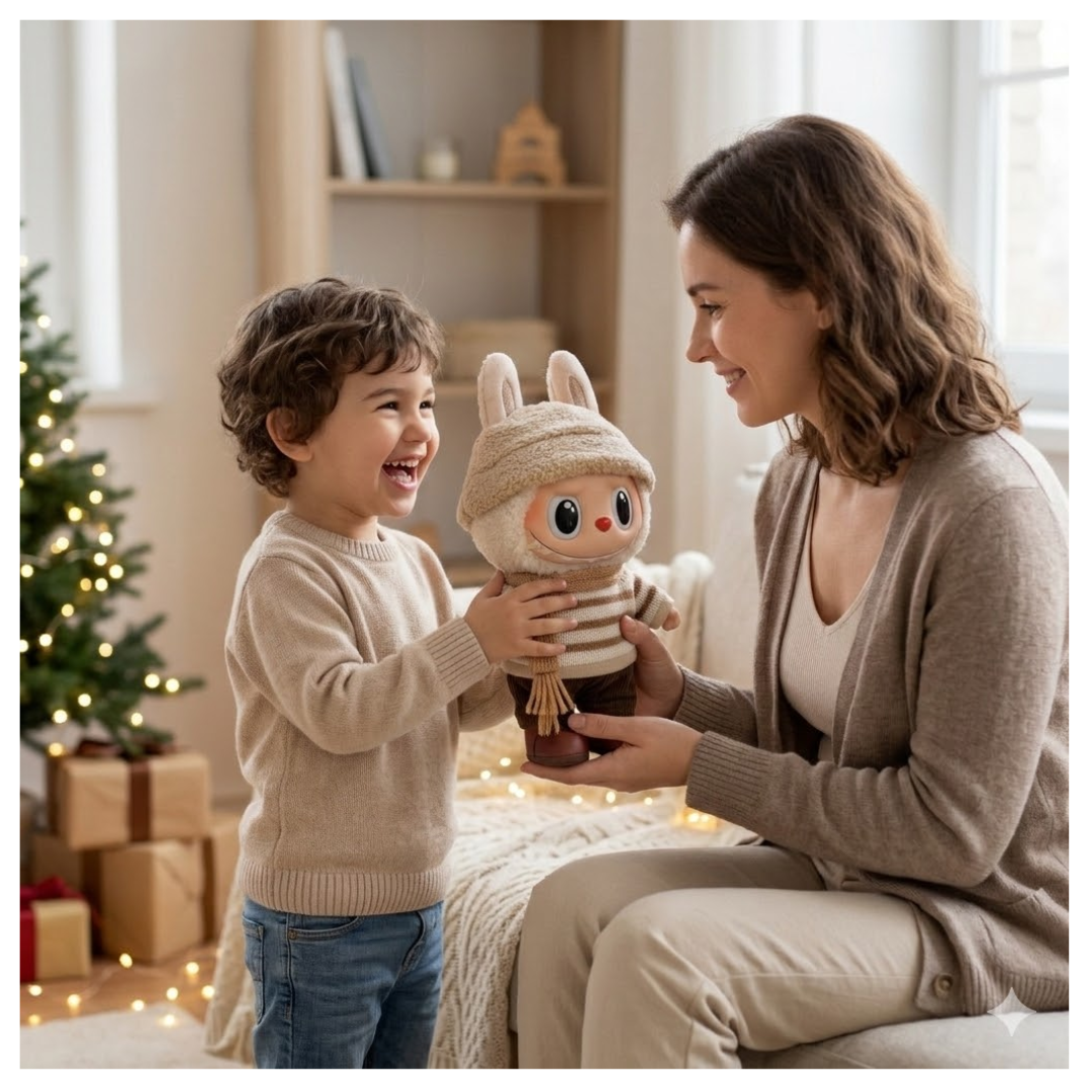 LABUBU PELUCHE PARA NIÑOS Y ADULTOS / HAVE A SEAT DUPE PELUCHE GRANDE 30CM - 3