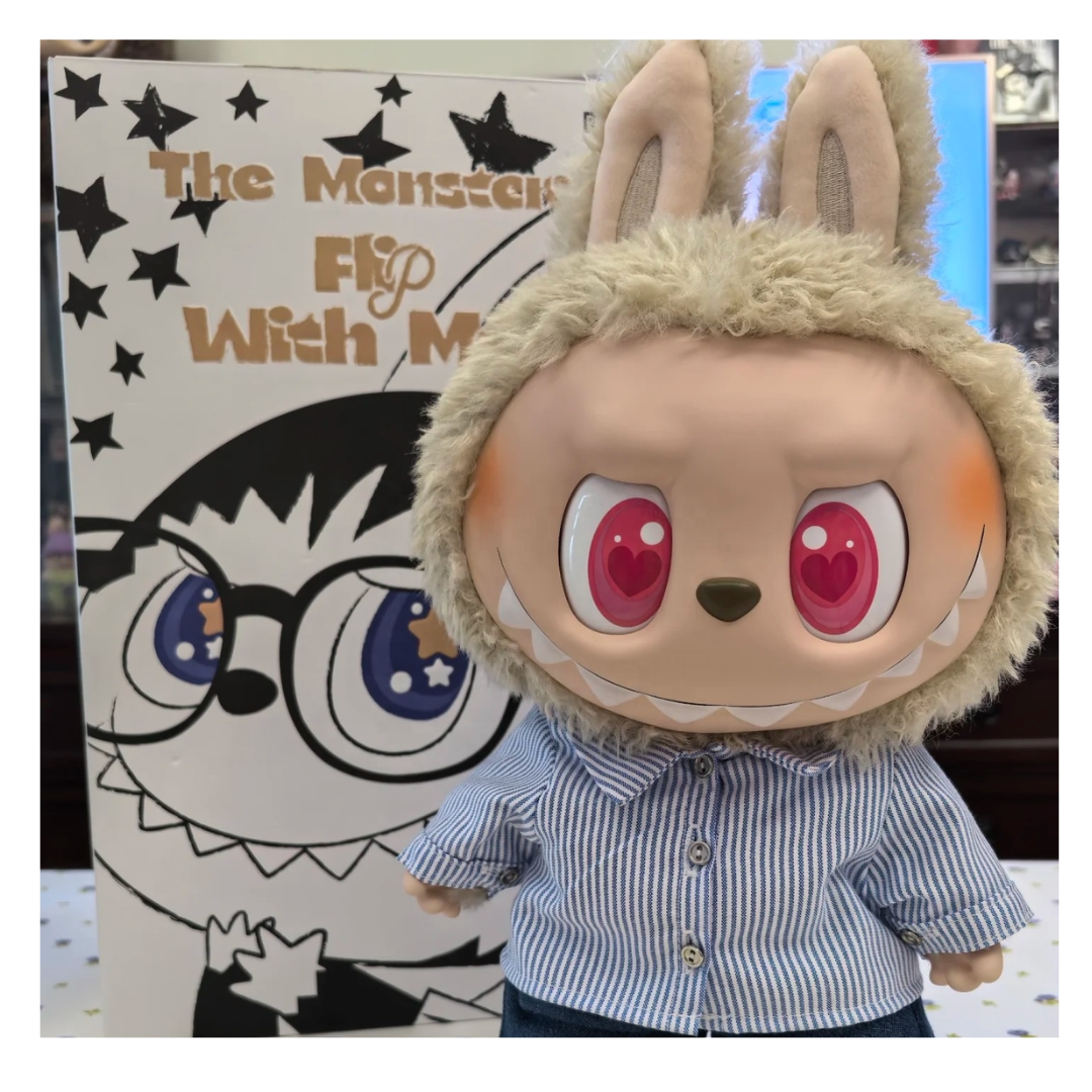 LABUBU PELUCHE PARA NIÑOS Y ADULTOS / HAVE A SEAT DUPE PELUCHE GRANDE 30CM - 4