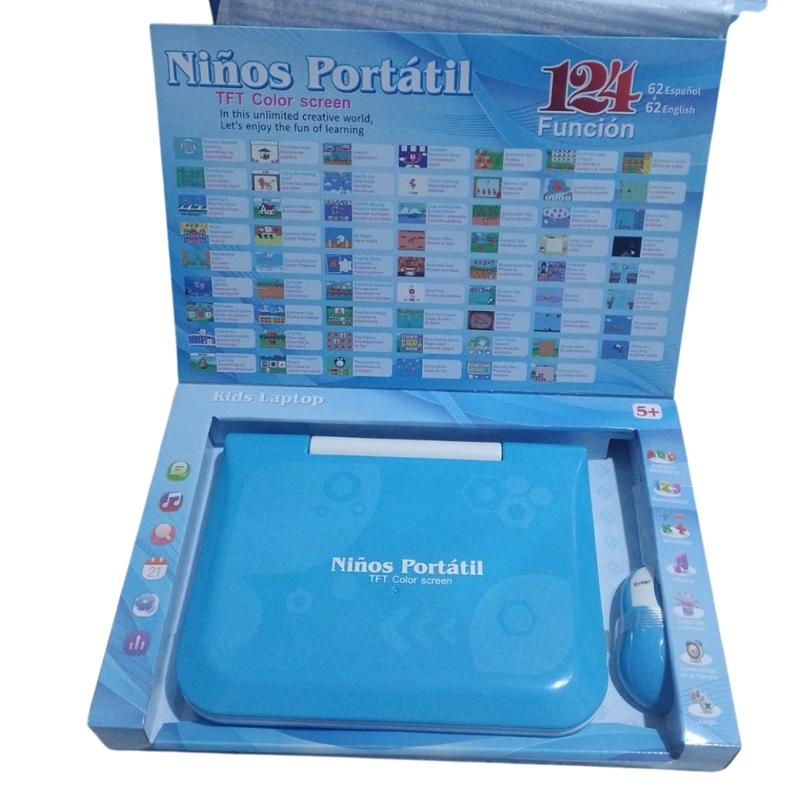 MINI LAPTOP Y MOUSE PARA NIÑOS MUSICAL CABLE USB DIDACTICO - 4