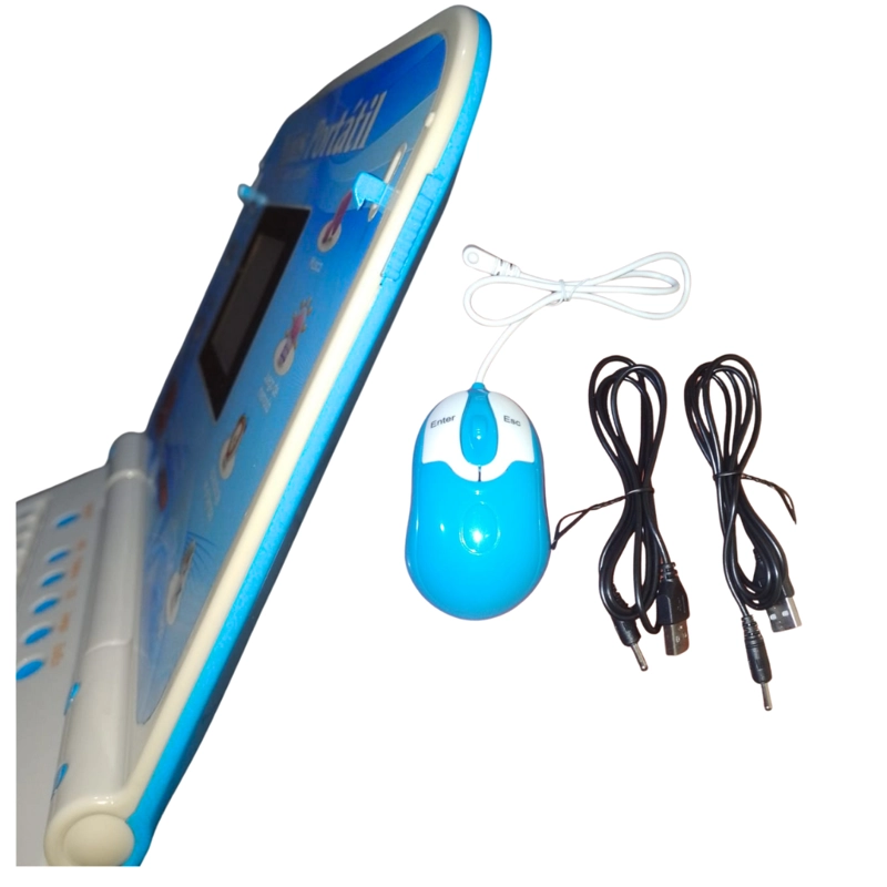 MINI LAPTOP Y MOUSE PARA NIÑAS MUSICAL CABLE USB DIDACTICO - 5