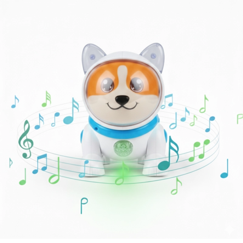 MASCOTA ROBOT INTERACTIVO PERRO ASTRONAUTA ESPACIAL - MUSICAL LUCES CAMINA Y BOTA HUMO - 1