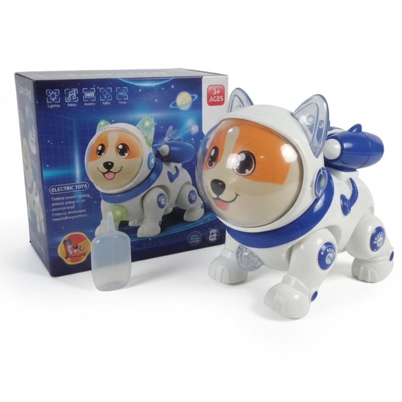 MASCOTA ROBOT INTERACTIVO PERRO ASTRONAUTA ESPACIAL - MUSICAL LUCES CAMINA Y BOTA HUMO - 3