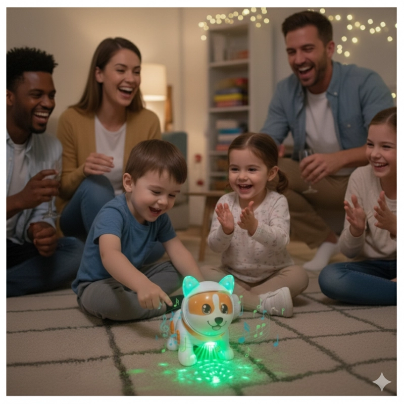 MASCOTA ROBOT INTERACTIVO PERRO ASTRONAUTA ESPACIAL - MUSICAL LUCES CAMINA Y BOTA HUMO - 4