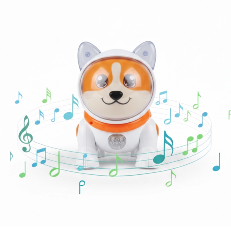 MASCOTA ROBOT INTERACTIVO PERRO ASTRONAUTA ESPACIAL - MUSICAL LUCES CAMINA Y BOTA HUMO - 1