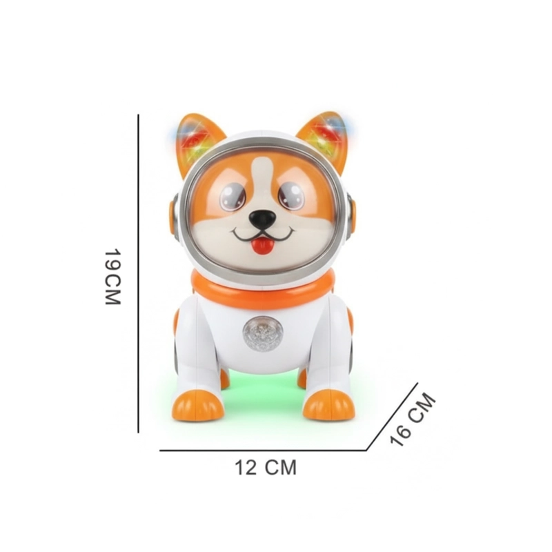MASCOTA ROBOT INTERACTIVO PERRO ASTRONAUTA ESPACIAL - MUSICAL LUCES CAMINA Y BOTA HUMO - 2