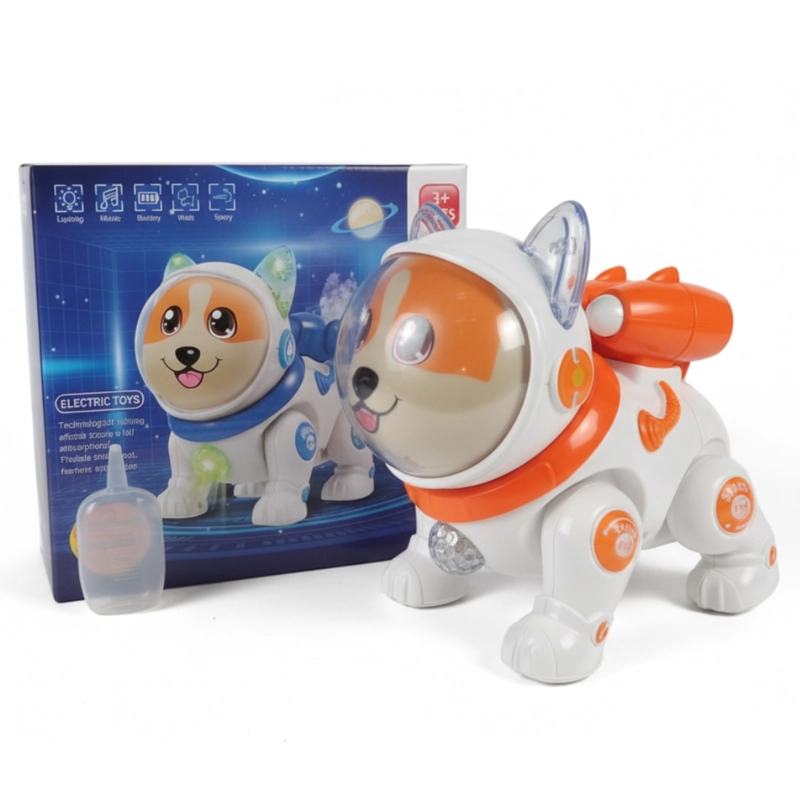 MASCOTA ROBOT INTERACTIVO PERRO ASTRONAUTA ESPACIAL - MUSICAL LUCES CAMINA Y BOTA HUMO - 6