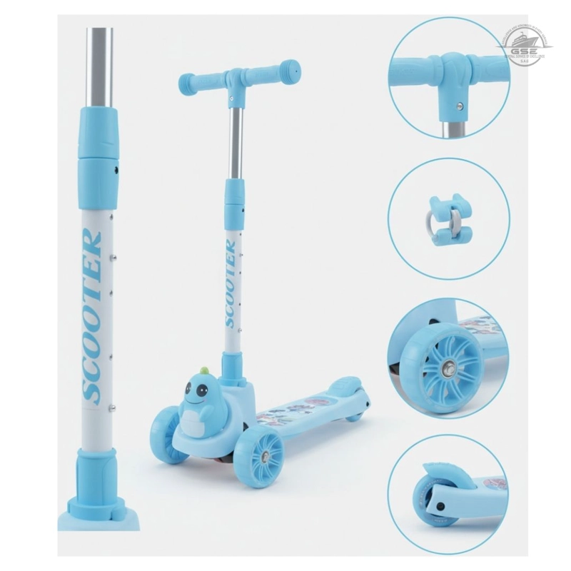 SCOOTER CELESTE INFANTIL PREMIUM 3 RUEDAS AJUSTABLE ESTABLE Y ANTIDESLIZANTE - 2