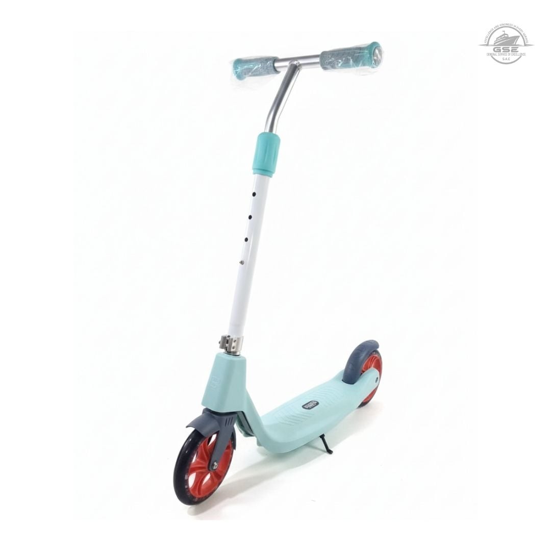 SCOOTER INFANTIL DE METAL CELESTE AJUSTABLE PARA NIÑOS 8–12 AÑOS - 1