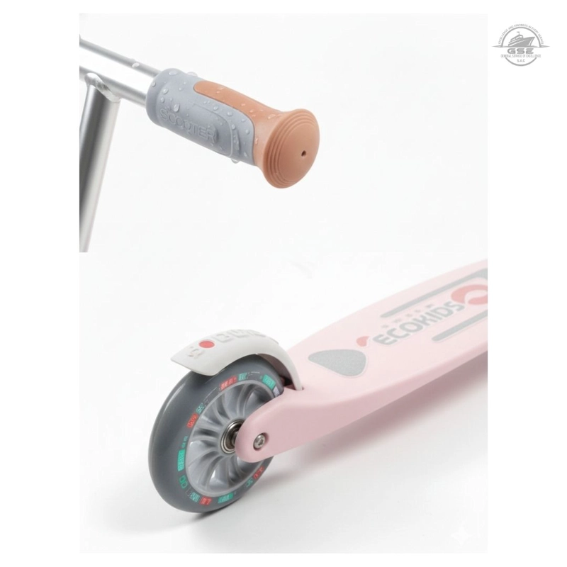 SCOOTER ROSADO INFANTIL GRANDE PARA NIÑOS DE 8–12 AÑOS RESISTENTE Y AJUSTABLE - 4