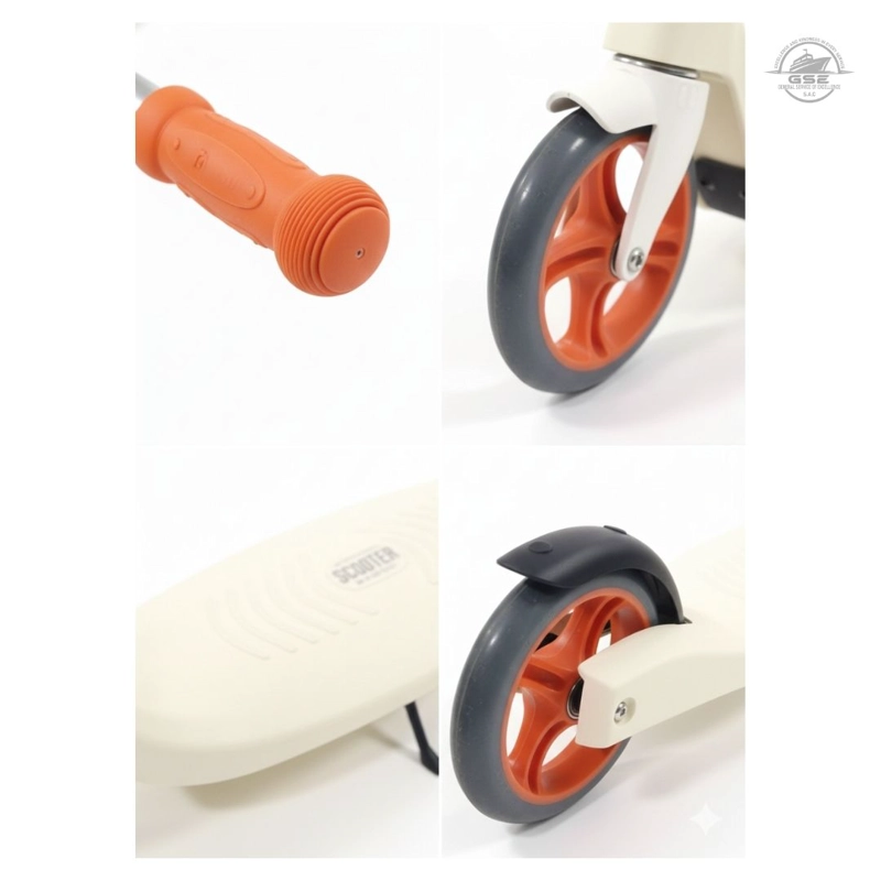 SCOOTER CREMA INFANTIL GRANDE PARA NIÑOS DE 8–12 AÑOS RESISTENTE Y AJUSTABLE - 3