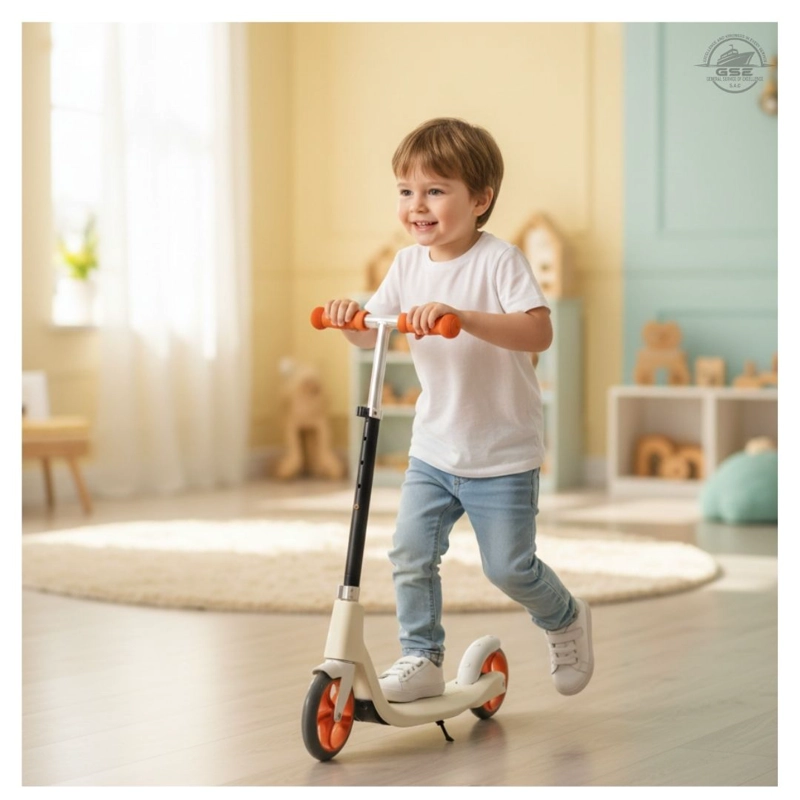 SCOOTER CREMA INFANTIL GRANDE PARA NIÑOS DE 8–12 AÑOS RESISTENTE Y AJUSTABLE - 5