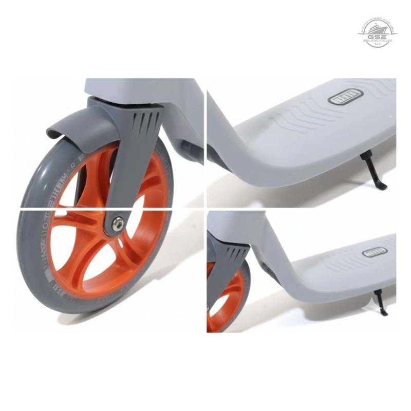 SCOOTER GRIS INFANTIL GRANDE PARA NIÑOS DE 8–12 AÑOS RESISTENTE Y AJUSTABLE - 3