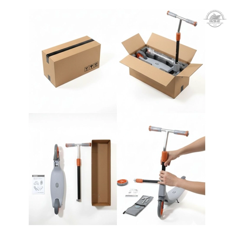 SCOOTER GRIS INFANTIL GRANDE PARA NIÑOS DE 8–12 AÑOS RESISTENTE Y AJUSTABLE - 4