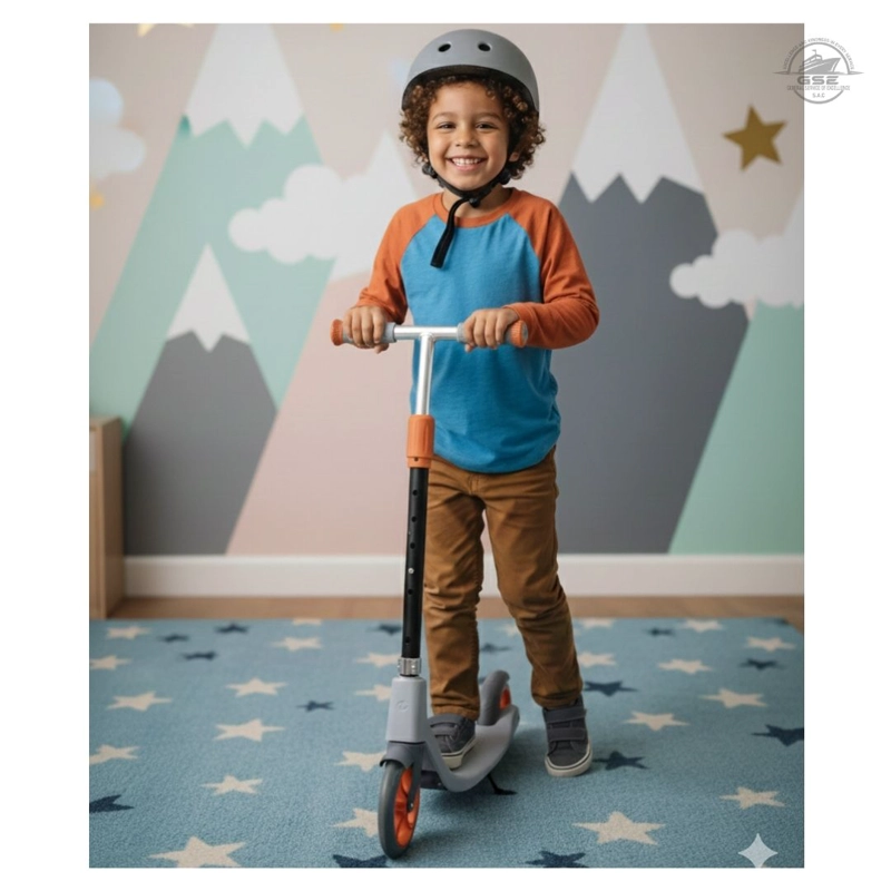SCOOTER GRIS INFANTIL GRANDE PARA NIÑOS DE 8–12 AÑOS RESISTENTE Y AJUSTABLE - 5